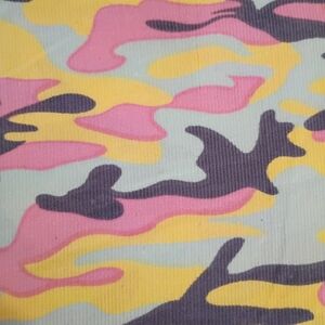 Pastel Camo Print Fabric Top in Pink, Yellow & Mint